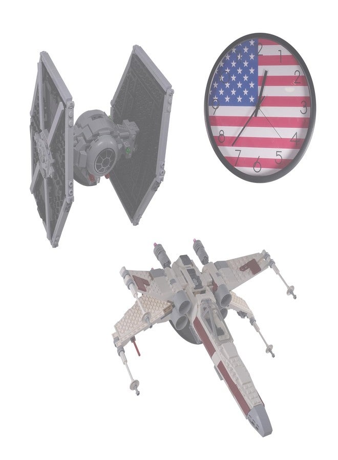 حامل جداري لمجموعات ليجو 75393 X-wing Starfighter، و75402، و75333، و75388 Jedi Starfighter، و75347، و75348 TIE fighter، و76281 X-Man Kit، ومجموعات بناء الطائرات، إلخ. دعامة بزاوية قابلة للتعديل، للتثبيت على الحائط فقط. - Image 5